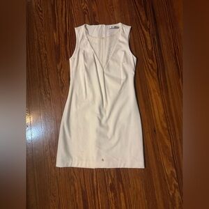 Dress ZARA TRAFALUC WOMENS IVORY SLEEVELESS VNECK MIDI DRESS SIZE SMALL